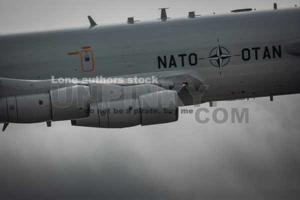 NATO Boeing E-3 AWACS radar plane close up