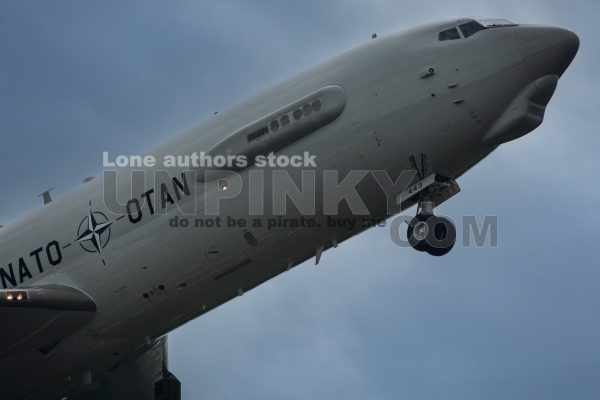 NATO Boeing E-3 AWACS radar plane close up