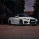 BMW 430I convertible between palms | Editorial