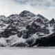Mountain peaks covered with snow big panorama