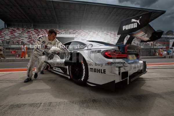 BMW M4 DTM at the pitlane team box