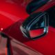 Modern sport car carbon rear view mirror