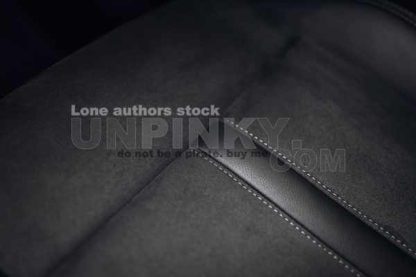 Modern car fabric seats close up
