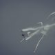 Modern jet fighters shooting fire flares rockets with sparks. Airplane deploying . fire protection IRCM
