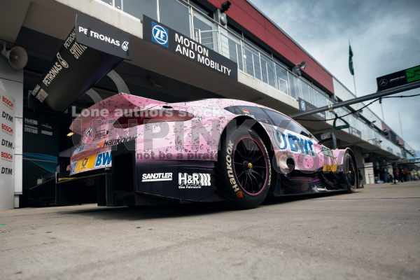 Mercedes-AMG C-Coupe DTM BWT team at the pit lane