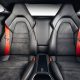 Luxury car rear seats row. Expensive car leather seats