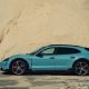 Porsche Taycan Turbo S Cross Turismo at the wood factory | Editorial