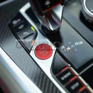 Luxury car engine start and stop button