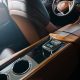 Luxury car rear seat row armrest with control panel