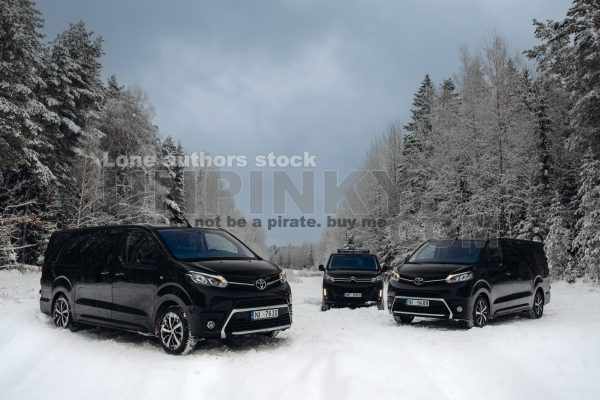 Toyota Ace vans at the forest