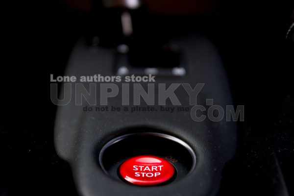 start and stop engine button in sports car