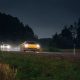 Porsche 911 go fast during the rain | Editorial