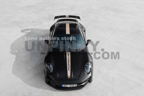 Porsche 911 GT3 2021 at the parking of modern business center