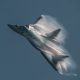 Modern Russian jet fighter at the airshow