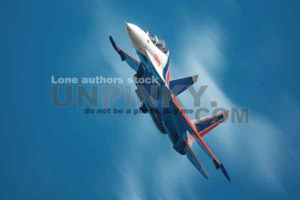 Modern Russian jet fighter at the airshow