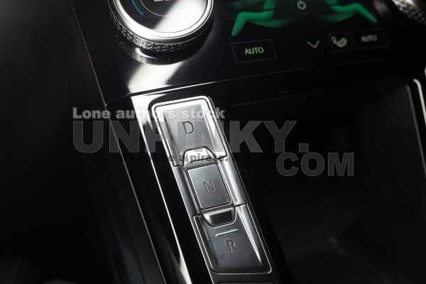Futuristic and modern car gearbox control panel