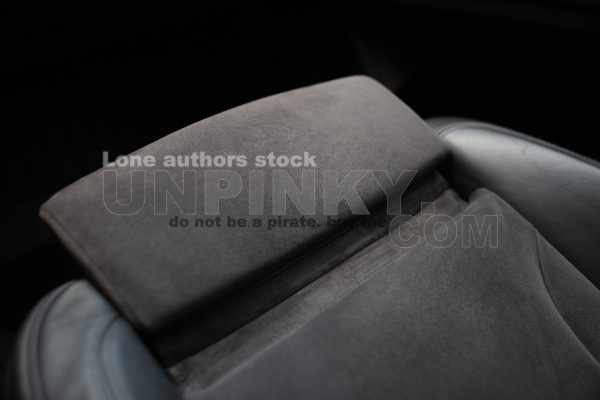 Modern car fabric seats close up